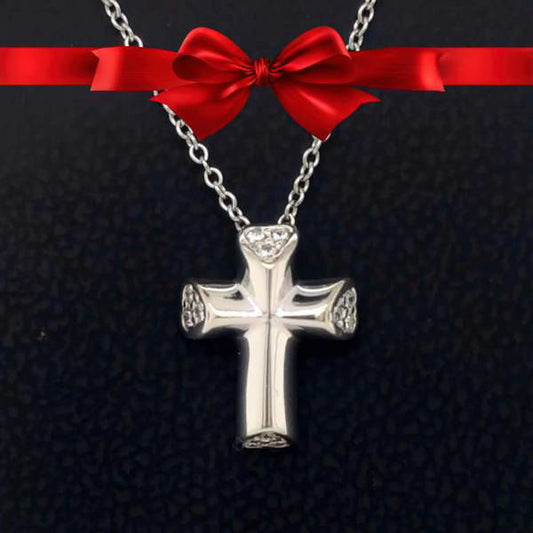 18 kt. White Gold Retired Poloma Picasso Diamond Cross by Tiffany & Co.