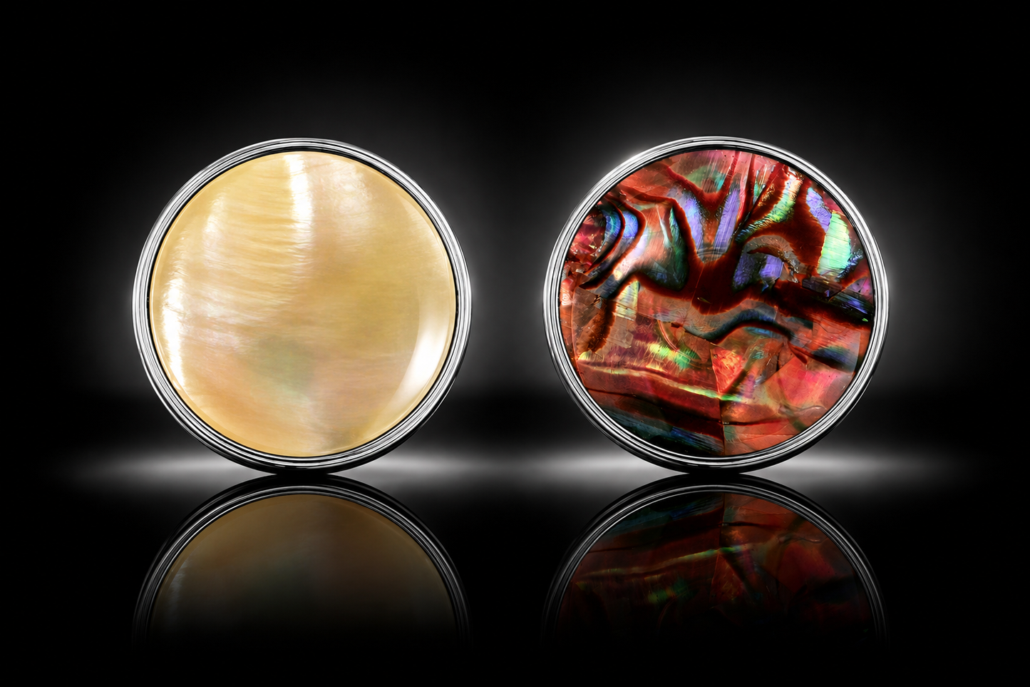 SWTL Interchangeable 15mm Mini Coin &ndash; Golden Shell & Bronze Abalone