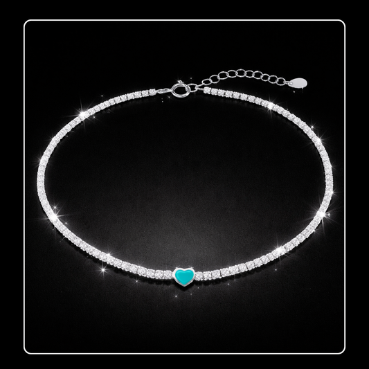 Sweetheart Anklet - Tiffany Blue