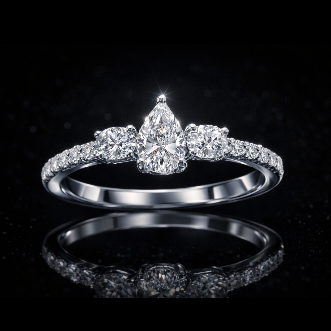 1.25 CTW Pear Shape Cubic Zirconia&nbsp;Ring