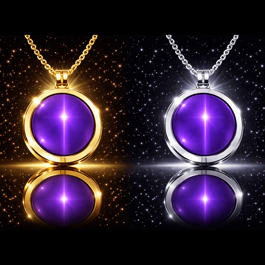 SWTL Interchangeable 25 mm Purple Cat’s Eye Coin