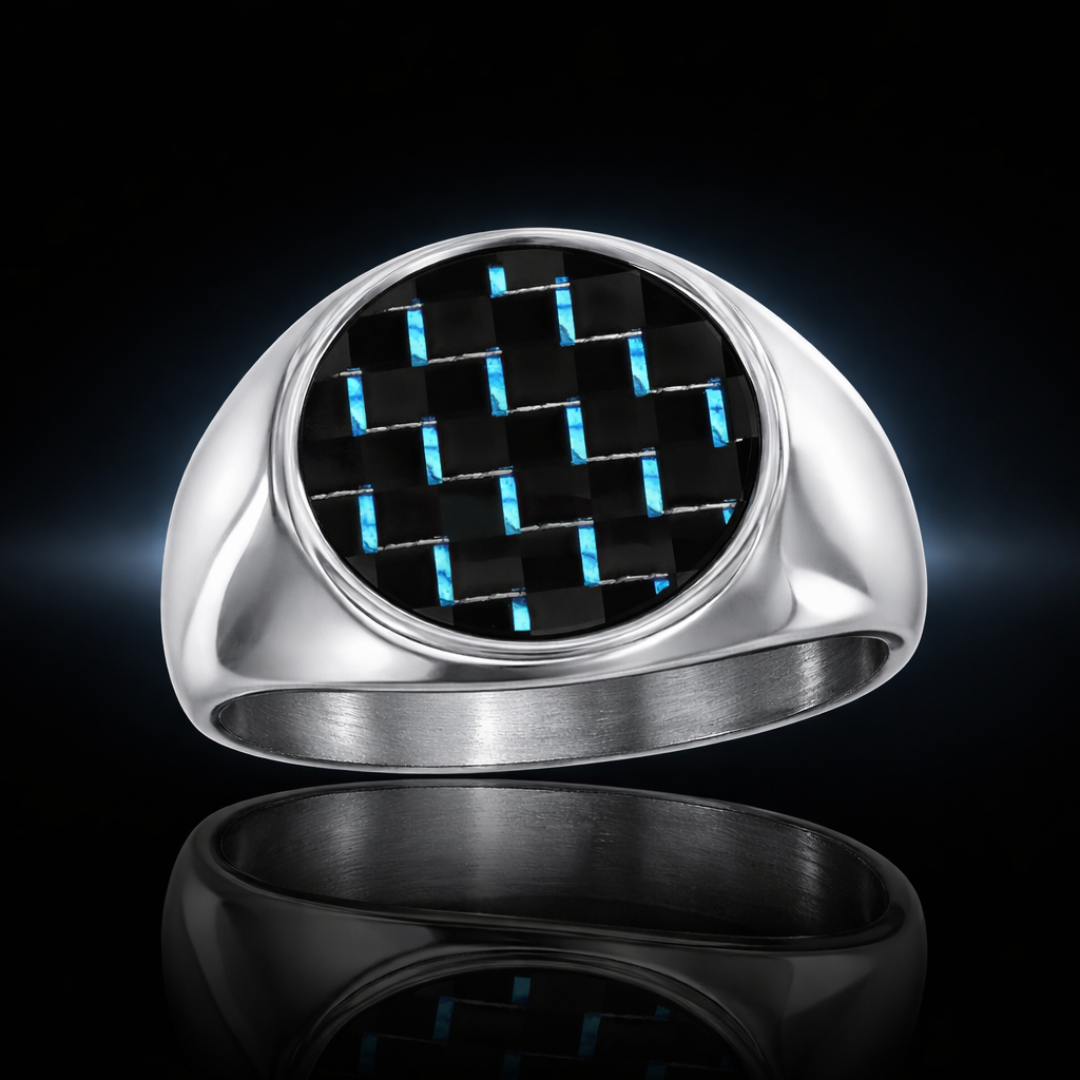 316L Stainless Steel & Carbon Fiber Men’s Ring