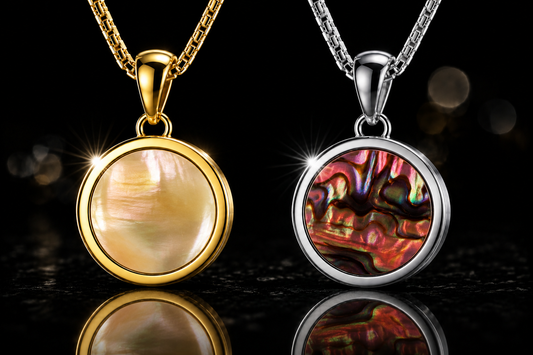 SWTL Interchangeable 15mm Mini Coin &ndash; Golden Shell & Bronze Abalone