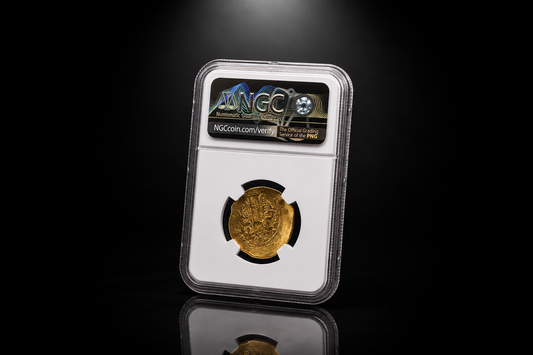 BYZANTINE EMPIRE Andronicus II + Michael IV circa 1294 - 1320 AD Solid Gold Coin - NGC Certified